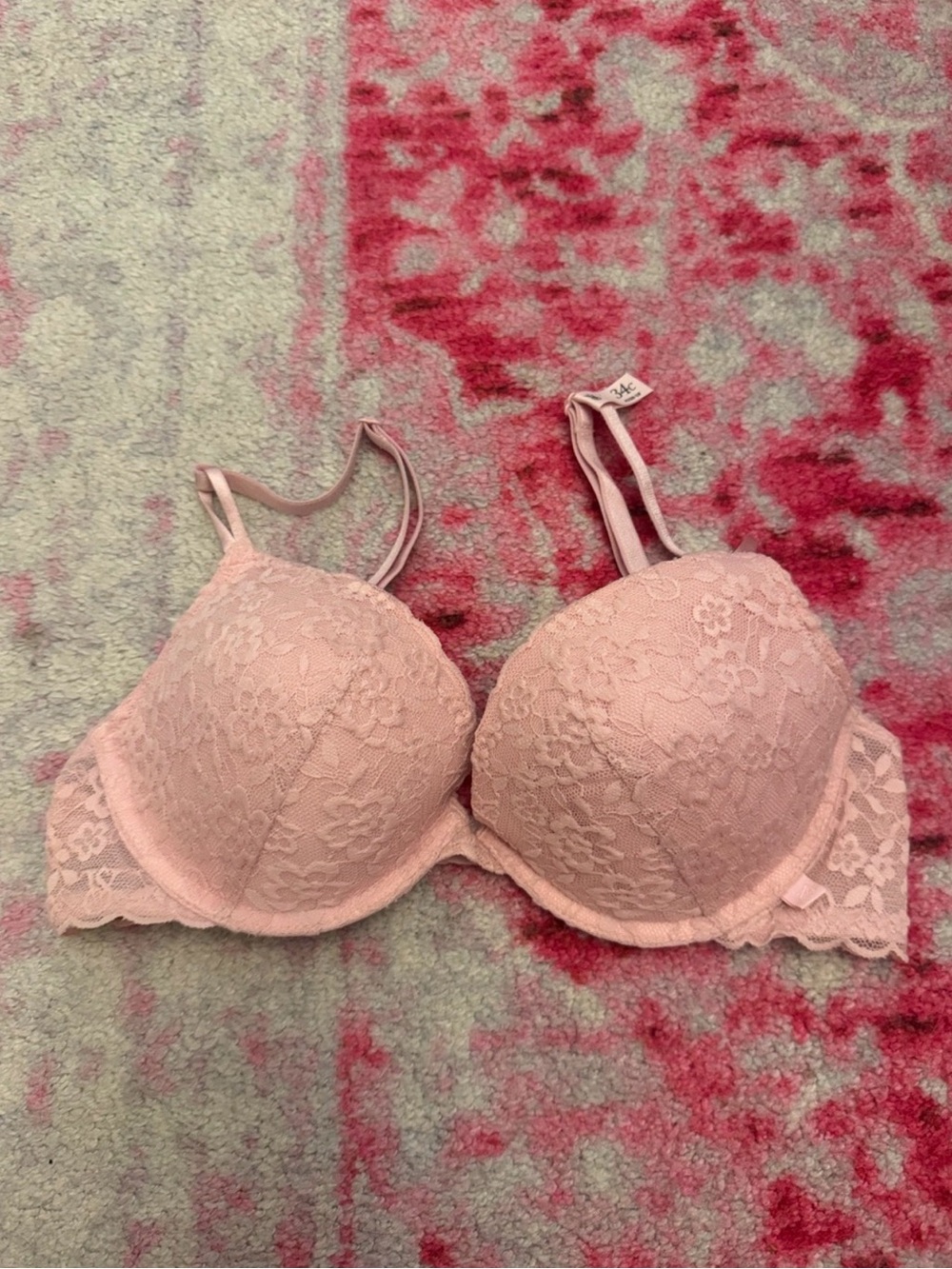 Victoria's Secret Blush Lace Push-Up Bra